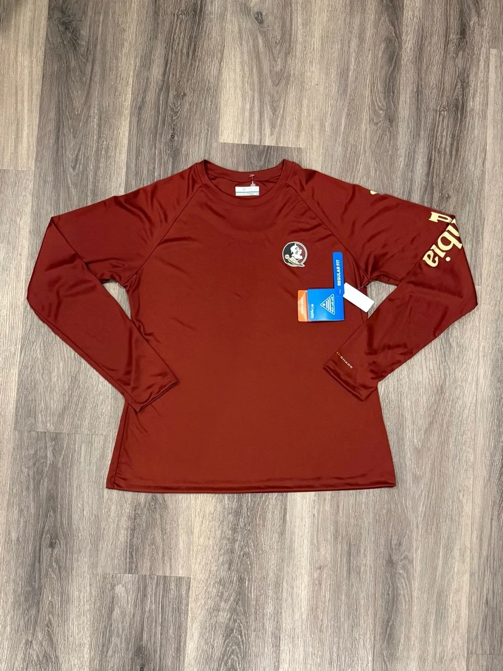 Columbia Women's FSU Long-Sleeve Garnet Tackle Shirt